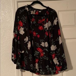 Old navy floral blouse